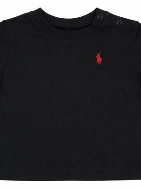 Polo by Ralph Lauren Black Short-Sleeve Tee with Red Pony Logo - 6 months